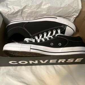 Brand new in box black low top converse, men 11, women 13